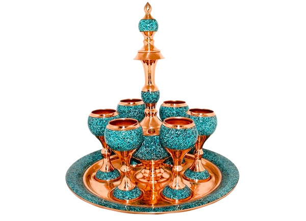 سرویس شربت خوری بزرگ فیروزه کوبی