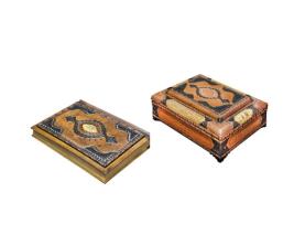 جلد وجعبه ترنج تمام چرم معرق وزیری 