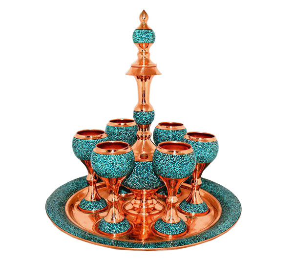 سرویس شربت خوری کوچک فیروزه کوبی