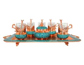 سرویس چای خوری فیروزه کوبی