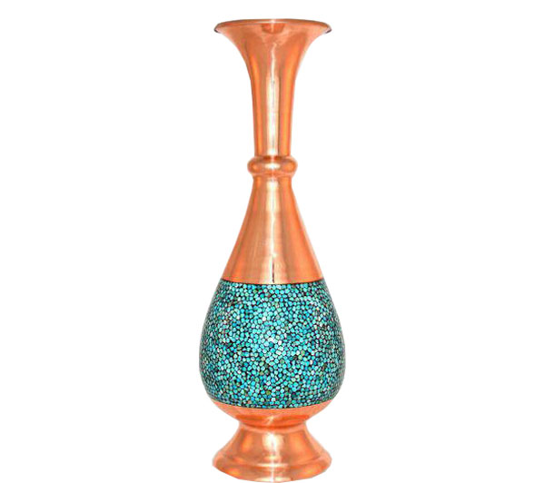 گلدان صراحی 40 سانتی متری فیروزه کوبی