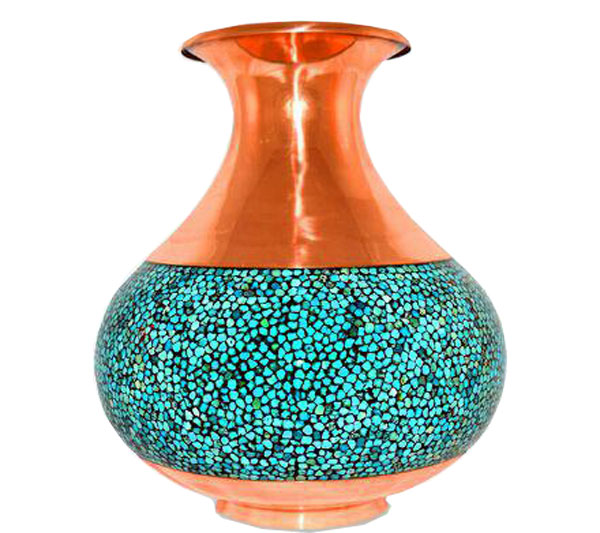 گلدان بولونی 30 سانتی متری فیروزه کوبی