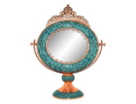 آینه گرد کوچک فیروزه کوبی