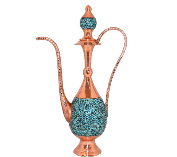 تنگ گلاب پاش صراحی 30 سانتی متری فیروزه کوبی