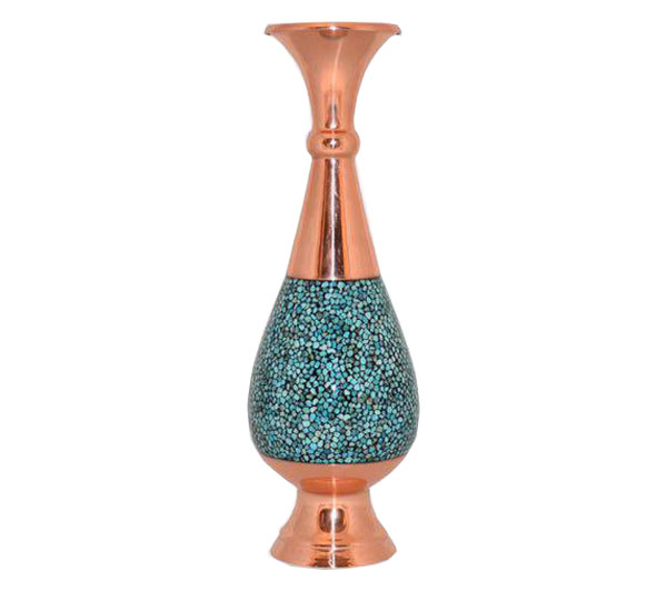 گلدان صراحی 30 سانتی متری فیروزه کوبی