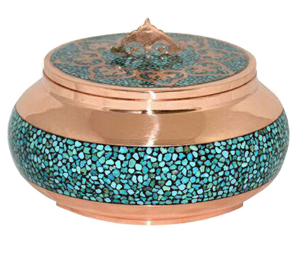 جعبه گرد 4 فیروزه کوبی