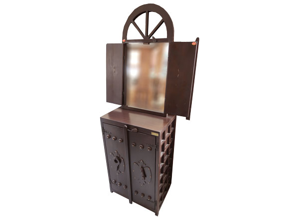 میز کنسول چوبی و آینه 