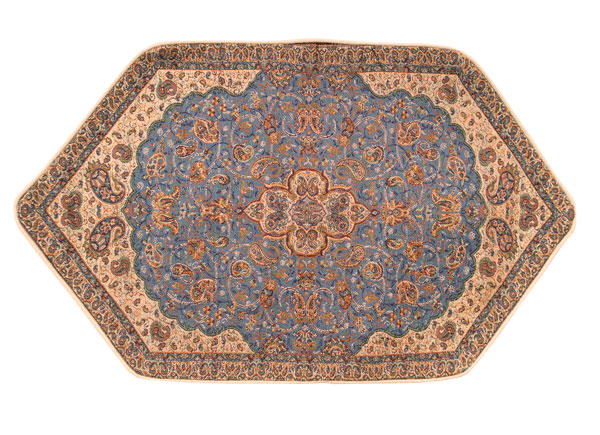 ترمه دوزی زمینه آبی