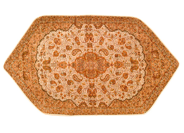 ترمه دوزی زمینه کرم