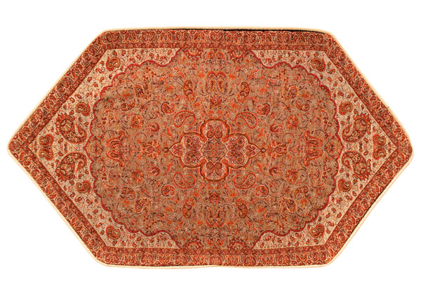 ترمه دوزی زمینه قهوه ای 