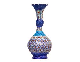 گلدان 21 سانتی متری گوی دار میناکاری